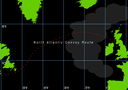 Map of North Atlantic